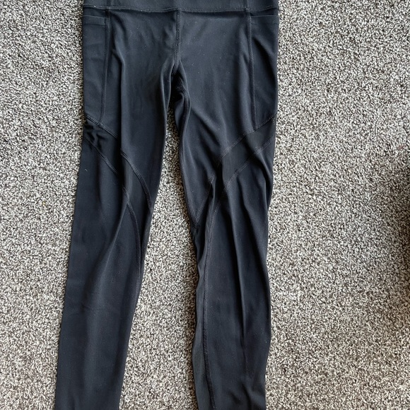 Black Athleta Salutations Mesh 7/8 Tights - Picture 2 of 3